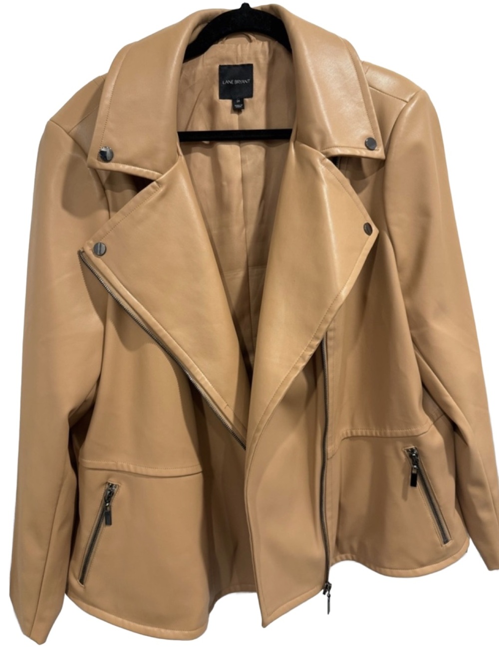 Lane Bryant Camel Asymmetrical Moto Jacket Women’s 20